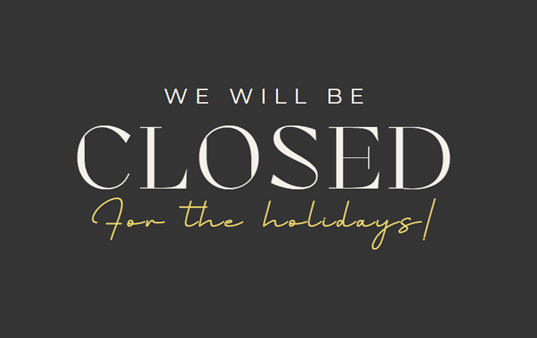 2023 Holiday Closure Image