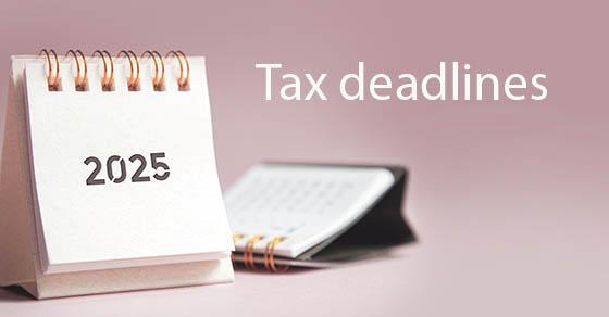 2025 tax calendar Image